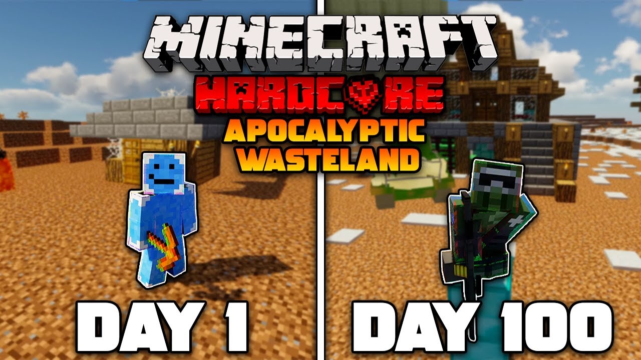 I Survived 100 Days Of Hardcore Minecraft In An Apocalyptic Wasteland