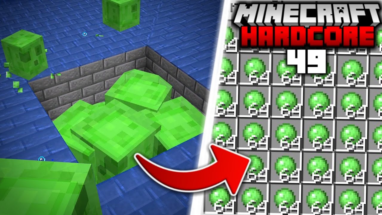 I Built A SLIME FARM In Minecraft Hardcore 49 Minecraft Videos