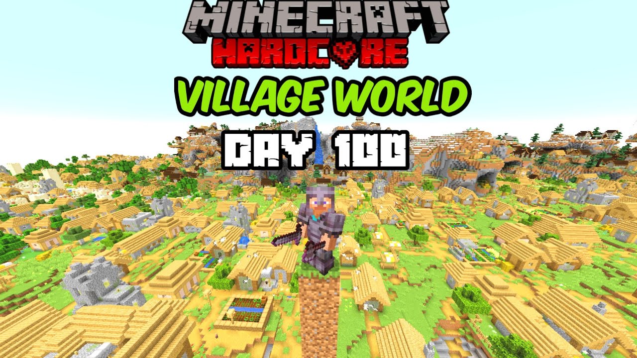 I Survived Days In Village Only World In Minecraft Hardcore Hindi