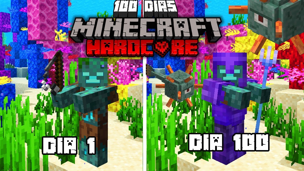 Sobrevivi Dias Sendo Um Afogado No Minecraft Hardcore Minecraft