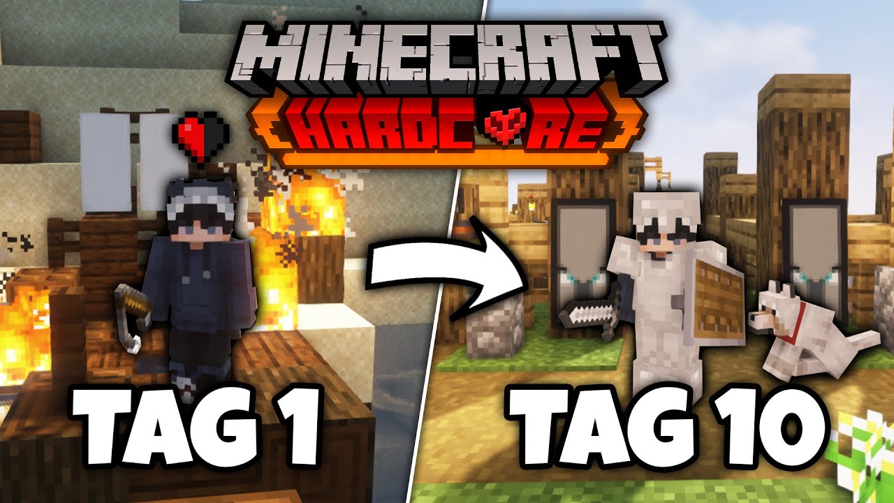 ICH Habe 10 TAGE MINECRAFT HARDCORE Gespielt Und DAS Ist Passiert