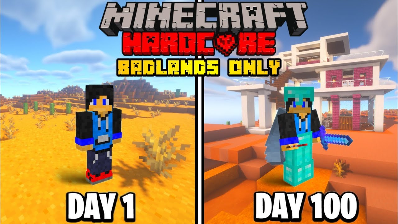 I Survived Days In Badlands Only World In Minecraft Hardcore Hindi