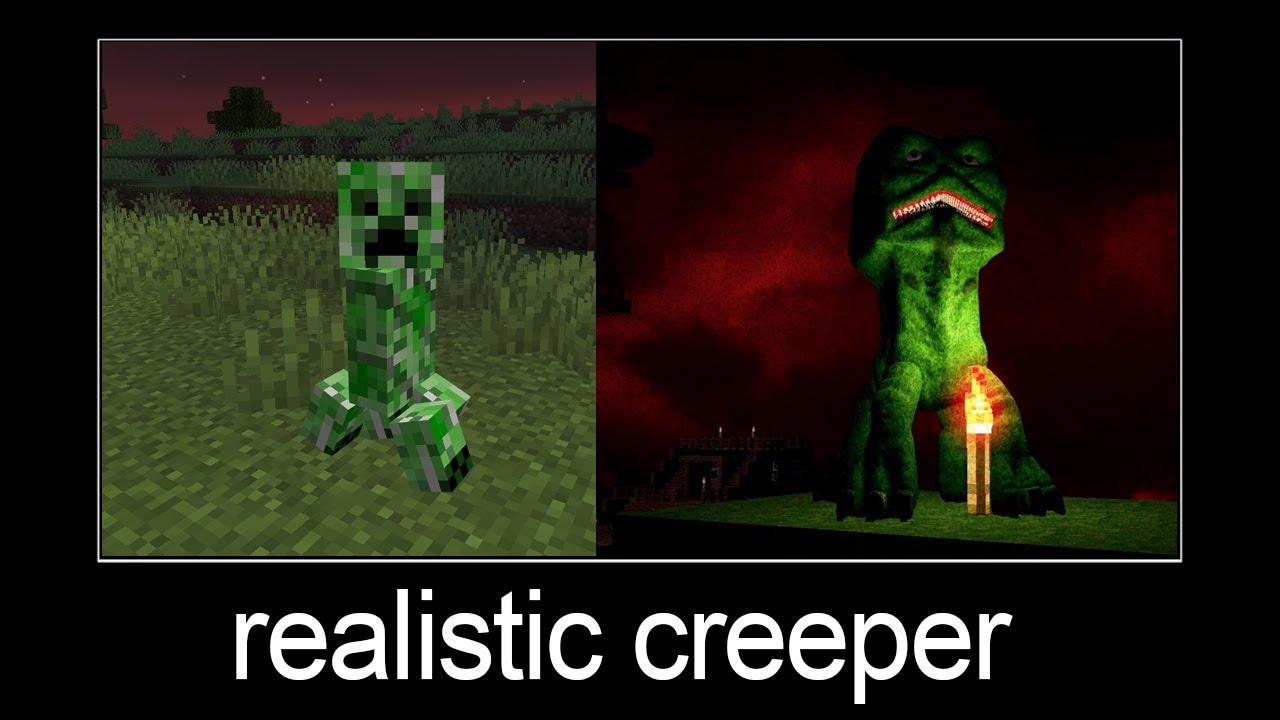 Minecraft Wait What Meme Part Realistic Creeper Minecraft Videos