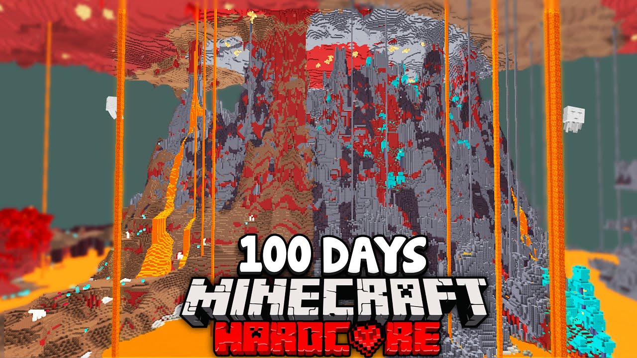 I Survived Days In An Amplified Nether In Hardcore Minecraft