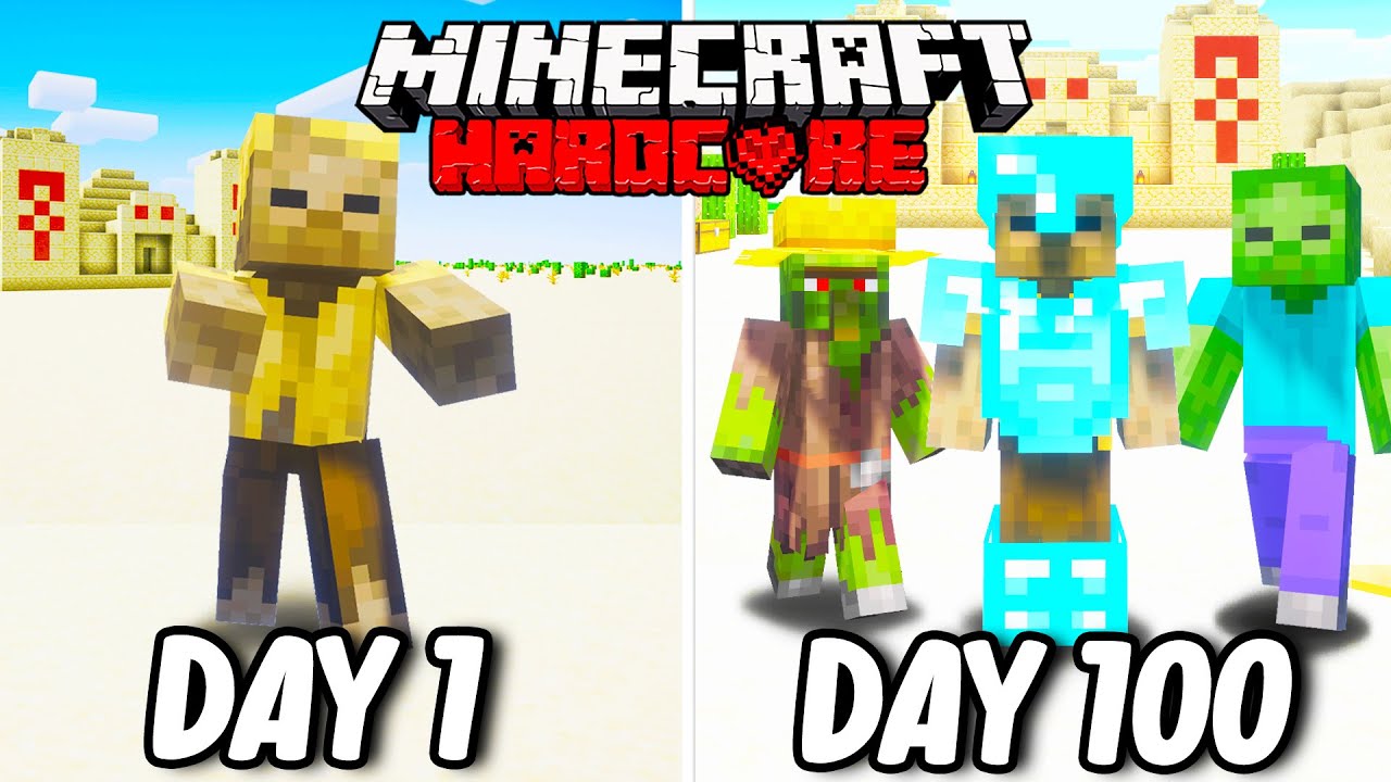 I Survived Days As A Husk In Hardcore Minecraft Minecraft