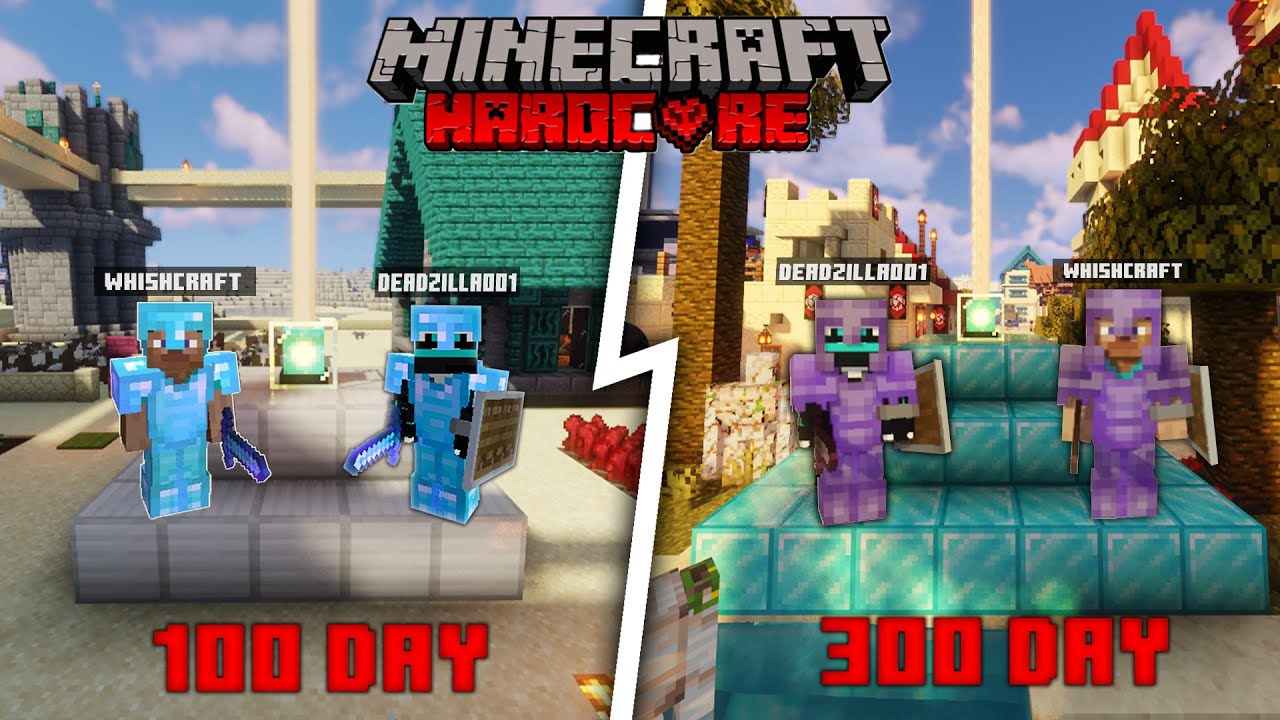 We Survive 300 DAYS In Desert Biome In HARDCORE Minecraft World