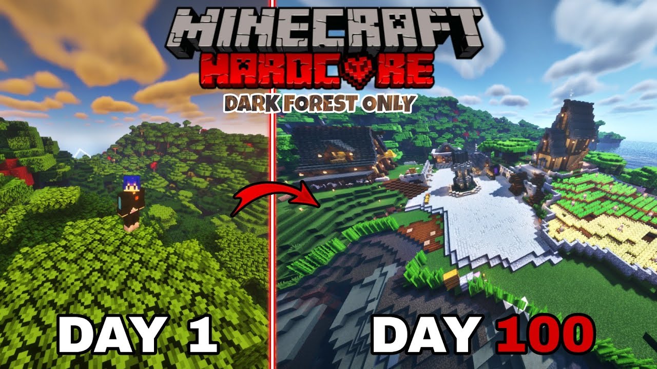 Hari Minecraft Hardcore Tapi Dark Forest Only Minecraft Videos