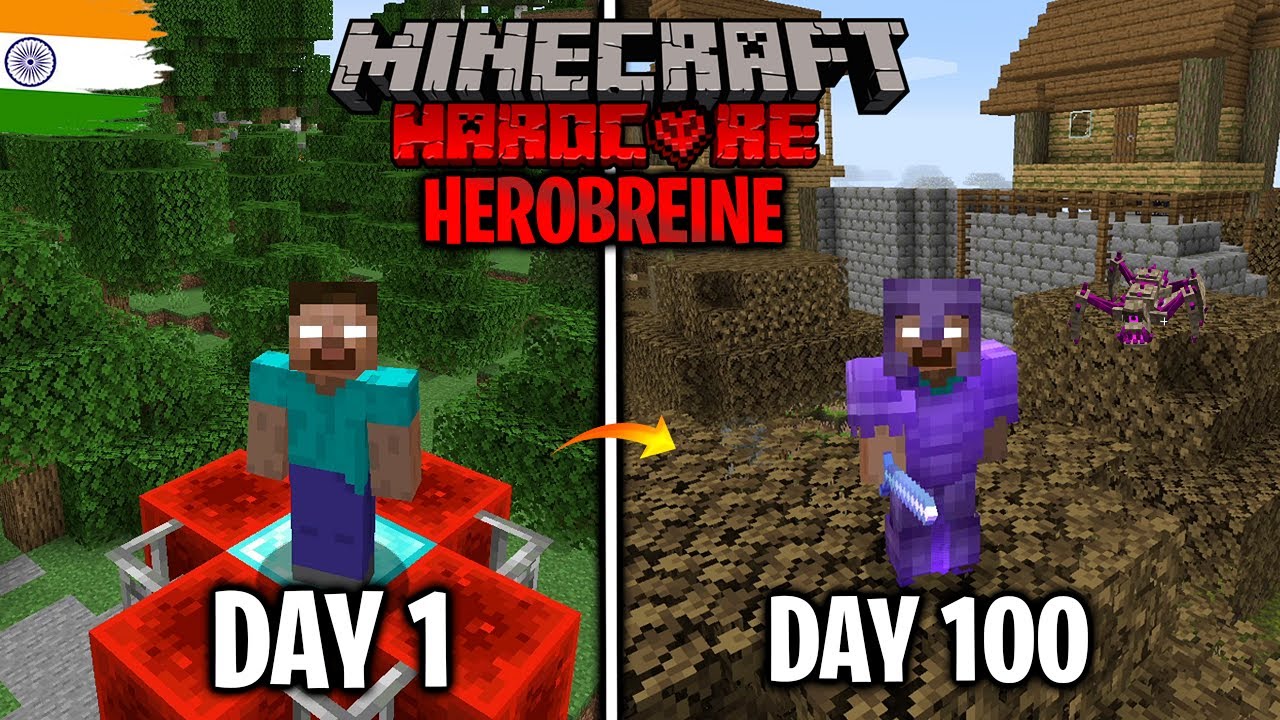 I Survived Days As Herobrine In Minecraft Hardcore Hindi