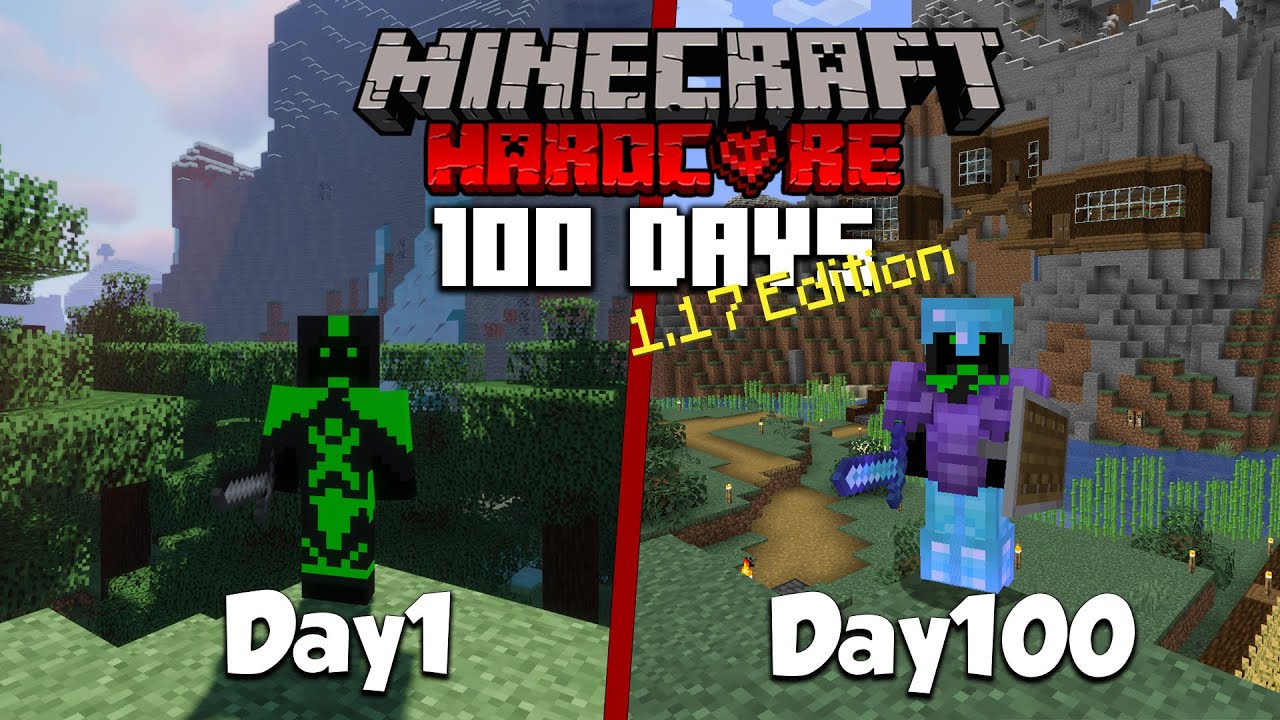 I Survived 100 Days In Hardcore Minecraft 1 17 Edition Minecraft Videos