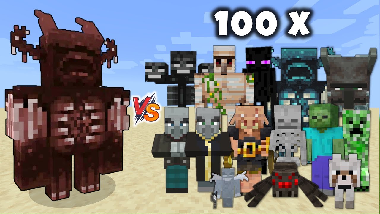 Bulky Warden Vs Every Minecraft Mob In Minecraft X Bulky Warden Vs