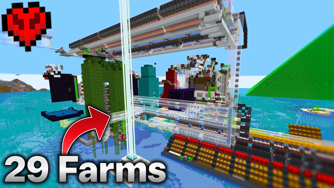 I Built Too Many Automatic Farms In Hardcore Minecraft Minecraft Videos