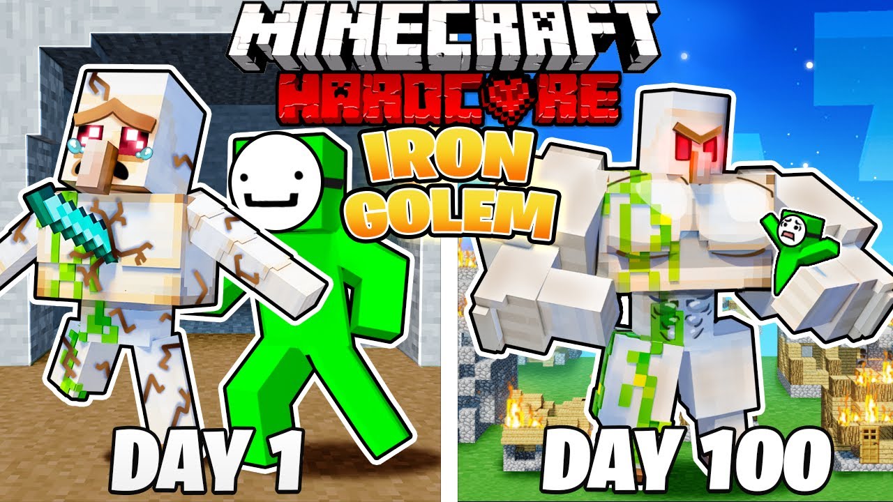 I Survived Days As An Iron Golem In Hardcore Minecraft Minecraft