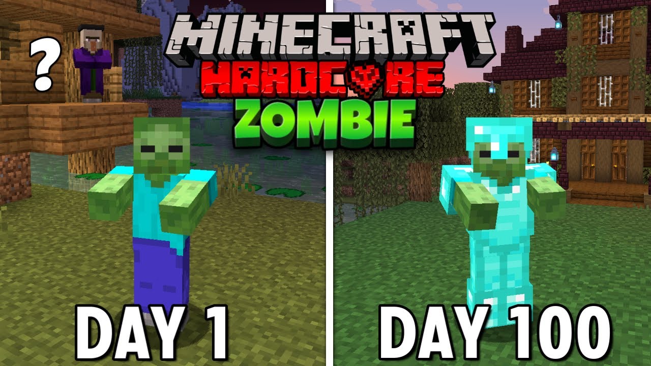 I Survived Days As A Zombie In Hardcore Minecraft Hindi