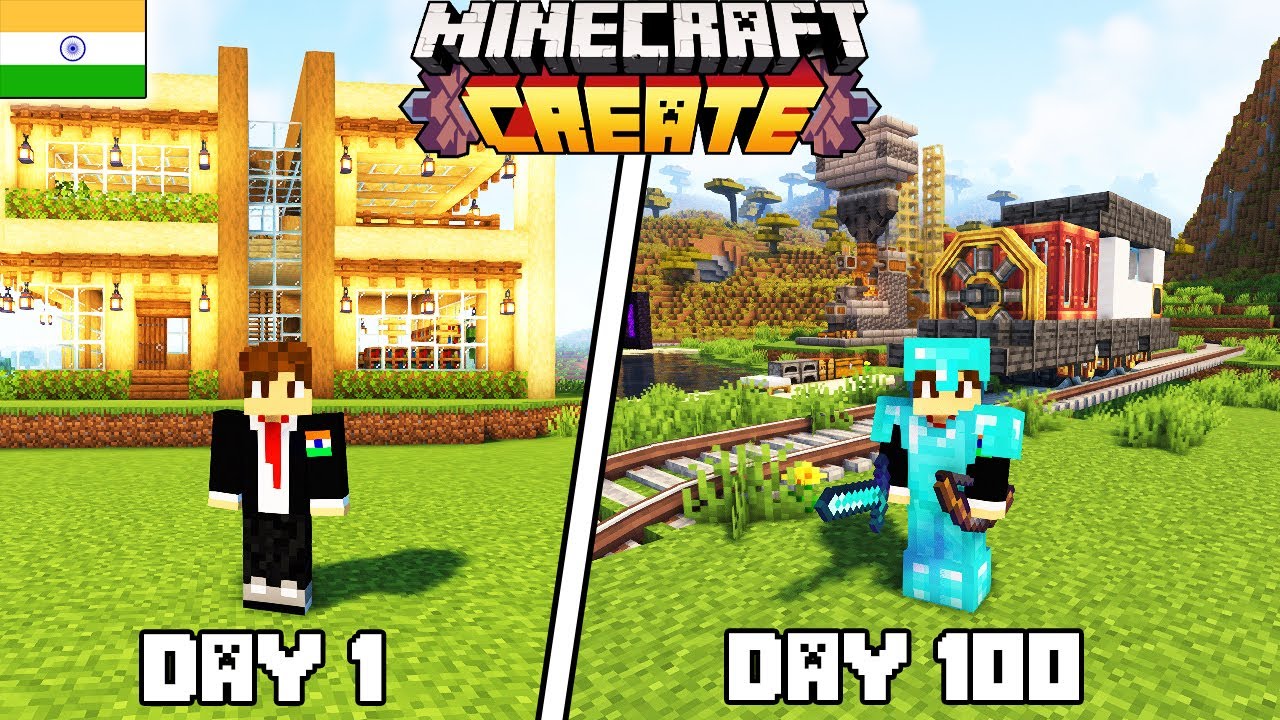 I Survived 100 Days In Create Mod Minecraft Hardcore Hindi Minecraft