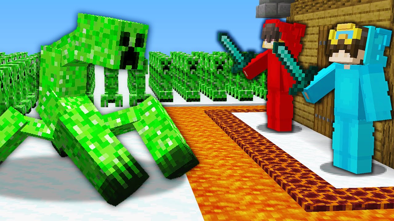 7 Security Build Hacks Vs Mutant Creeper Minecraft Minecraft Videos