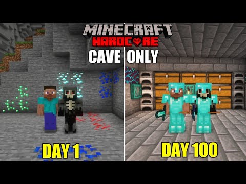 We Survived Days In Cave Only World In Minecraft Hardcore Hindi