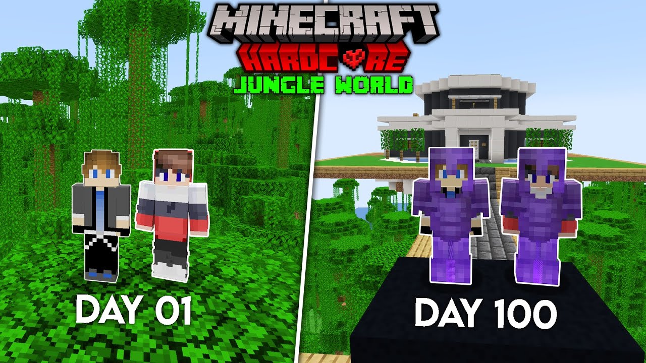 We Survived Days In Jungle Only World In Minecraft Hardcore Hindi