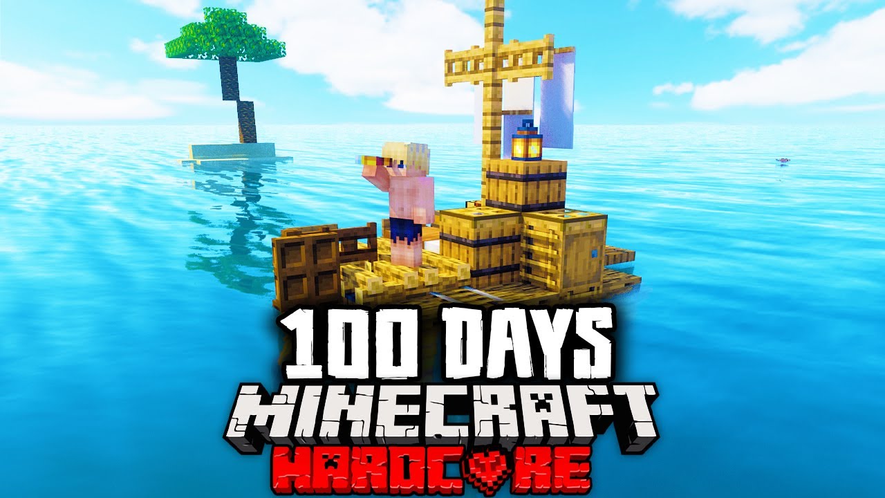 I Survived Days On A Raft In Hardcore Minecraft Minecraft Videos