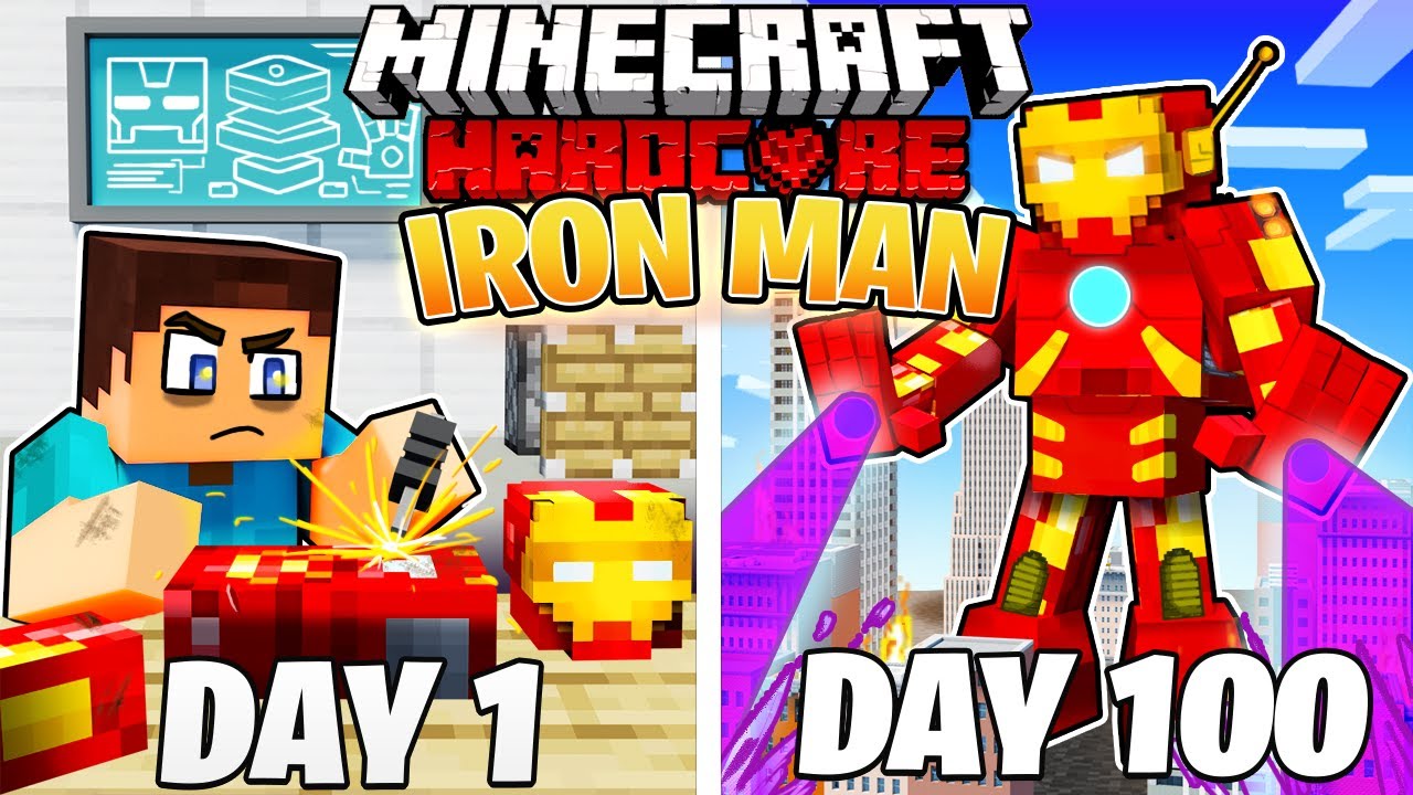 I Survived Days As Iron Man In Hardcore Minecraft Minecraft Videos