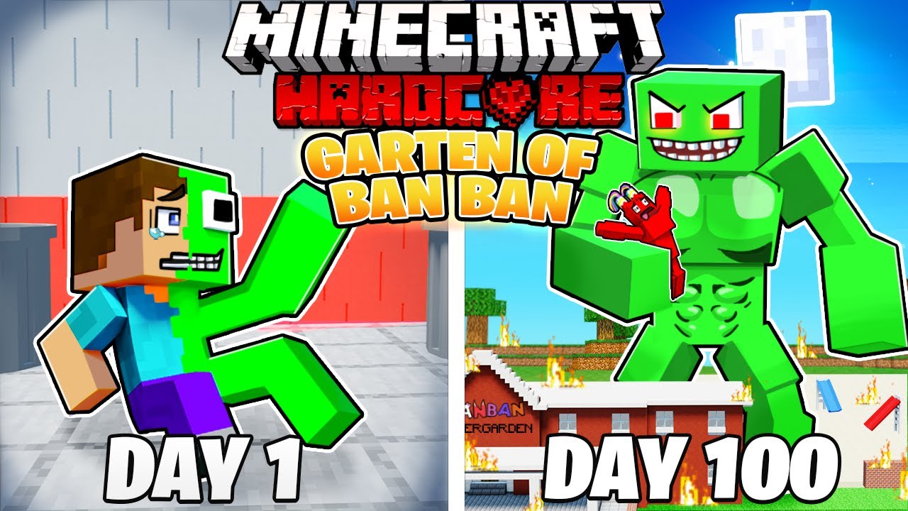 I Survived Days As The Garten Of Banban In Hardcore Minecraft