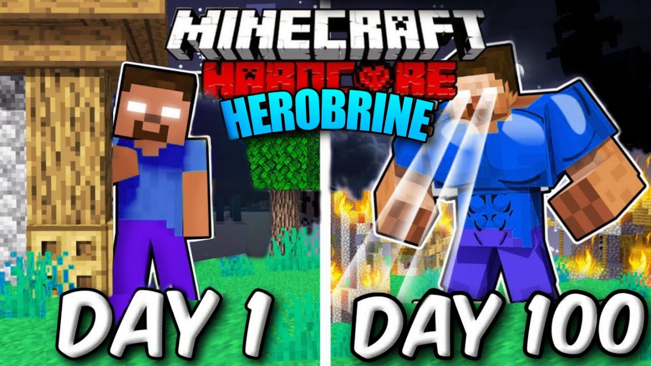 I Survived Days As Blue Herobrine In Hardcore Minecraft Hindi