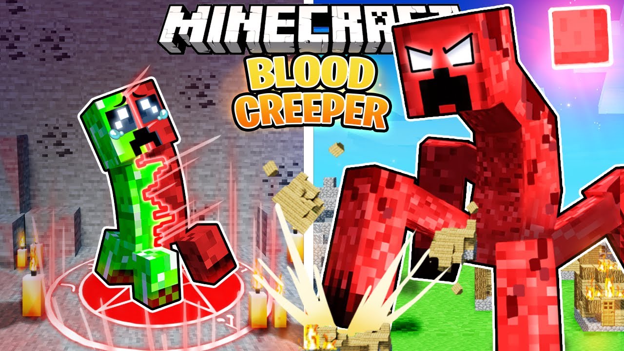 I Survived Days As A Blood Creeper In Hardcore Minecraft