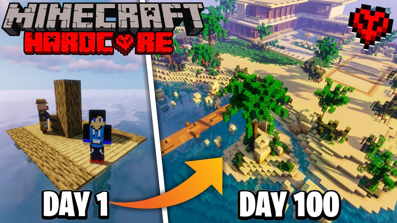 I Survived On A RAFT In Minecraft Hardcore Episode1 Minecraft Videos