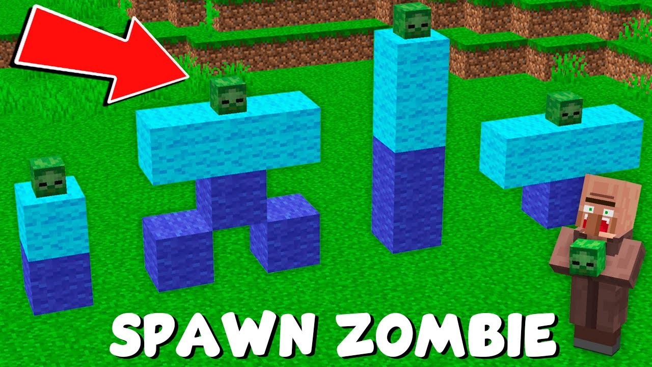 VILLAGER SPAWN ALL SECRET ZOMBIES In Minecraft ALL ZOMBIES Vs