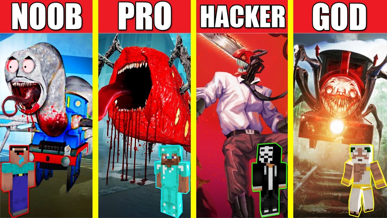 All Scariest Monsters House Build Challenge Noob Vs Pro Vs Hacker Vs