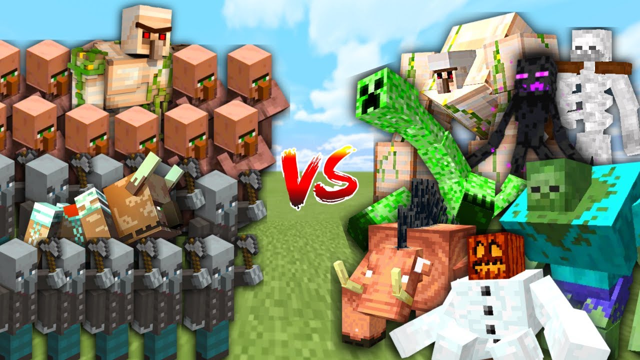 Extreme Overworld Vs Mutant Mobs In Minecraft Mob Battle Minecraft Videos