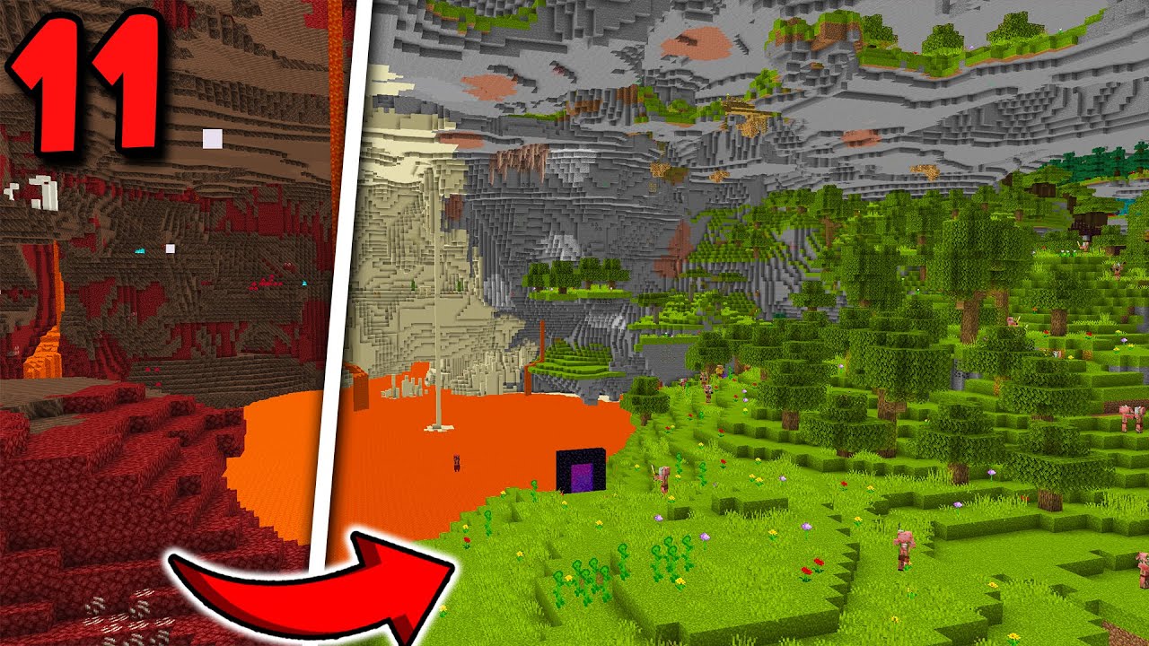 I Transformed The Entire Nether In Minecraft Hardcore Minecraft Videos