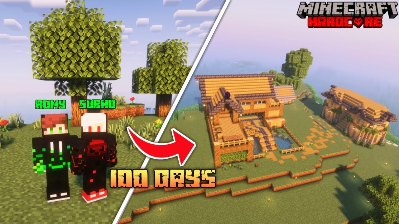 We Survived 100 Days On A Deserted Island In Minecraft Hardcore LordN