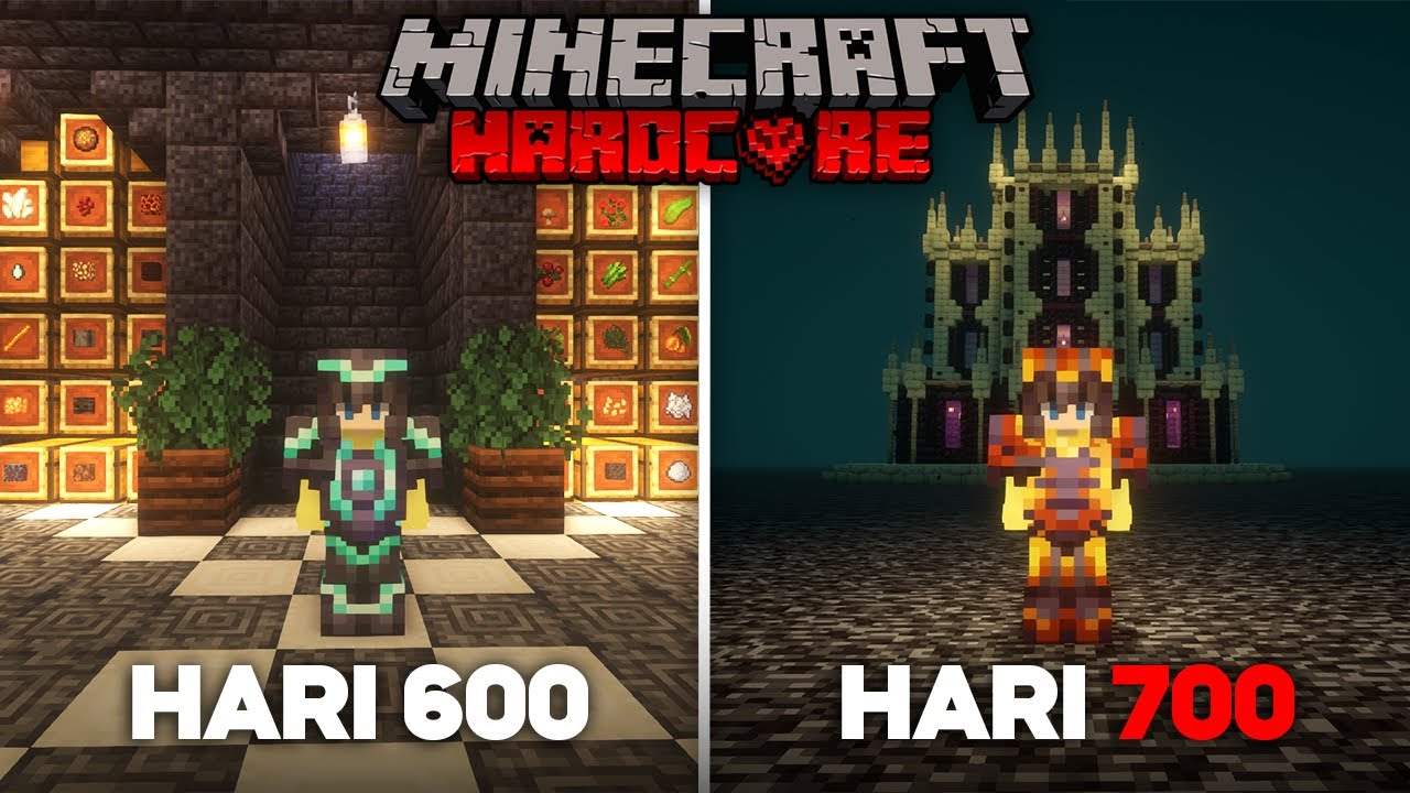 Aku Bertahan Hidup Hari Di Minecraft Hardcore Minecraft Videos