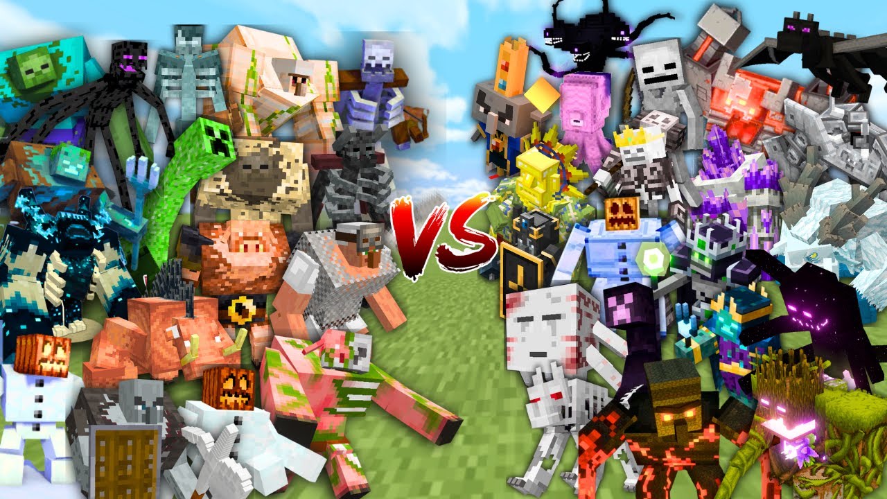 Mutant Mobs Vs Op Bosses In Minecraft Mob Battle Minecraft Videos