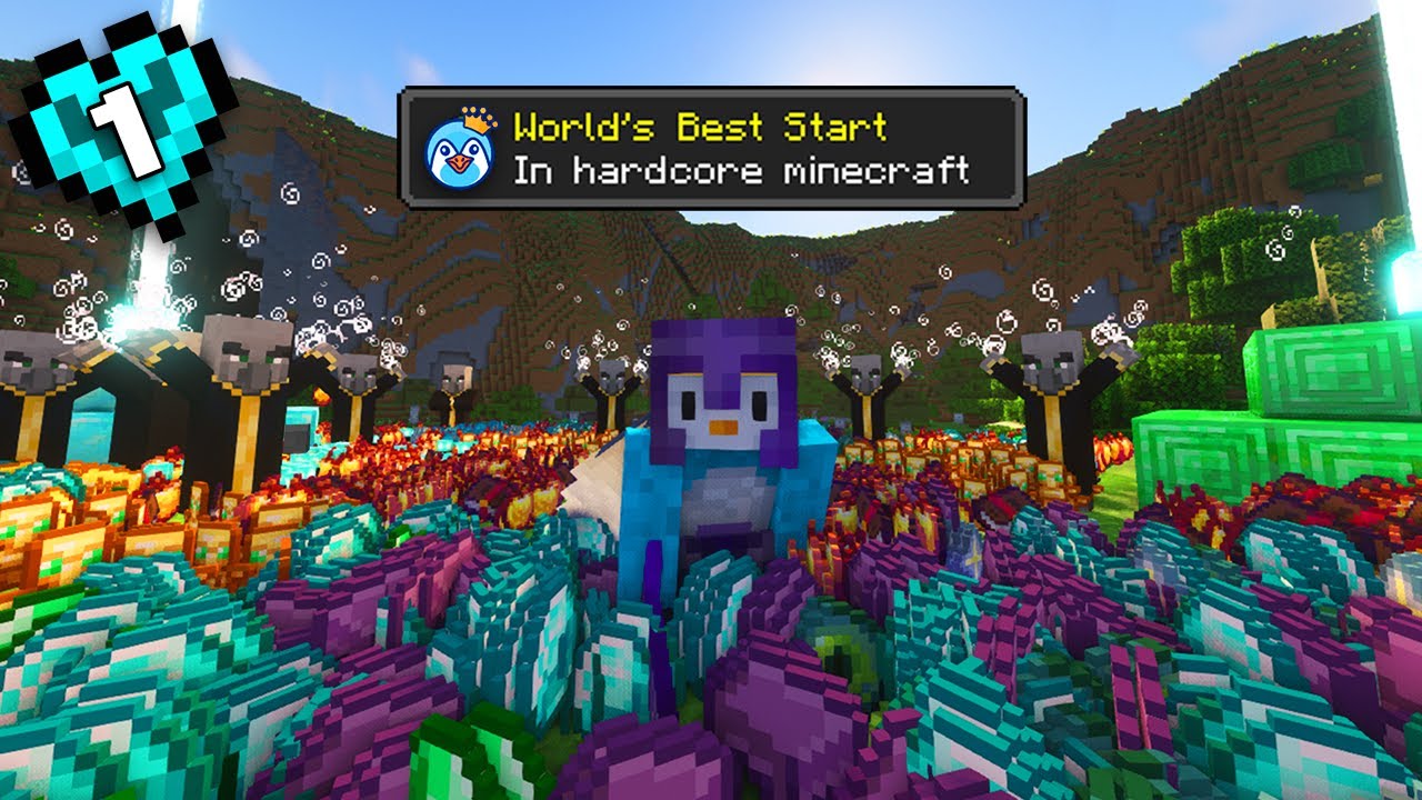 The World S Best Start In Hardcore Minecraft Minecraft Videos