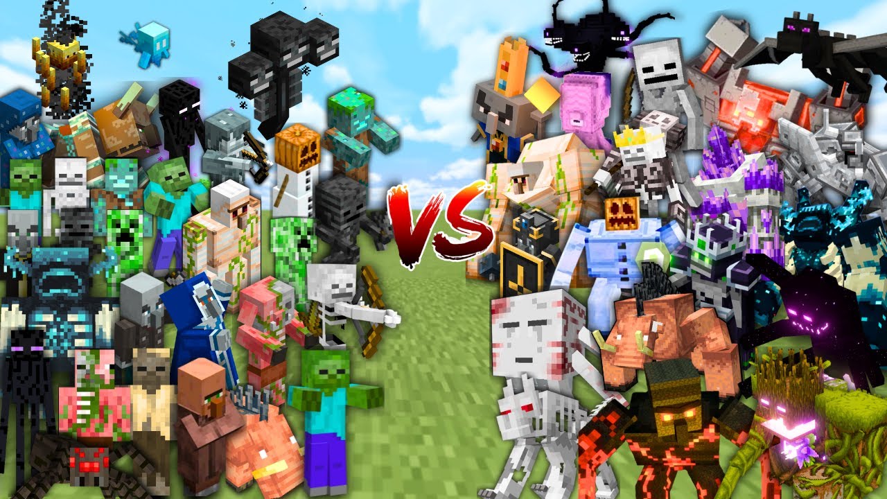 All Mobs Vs Op Bosses In Minecraft Mob Battle Minecraft Videos