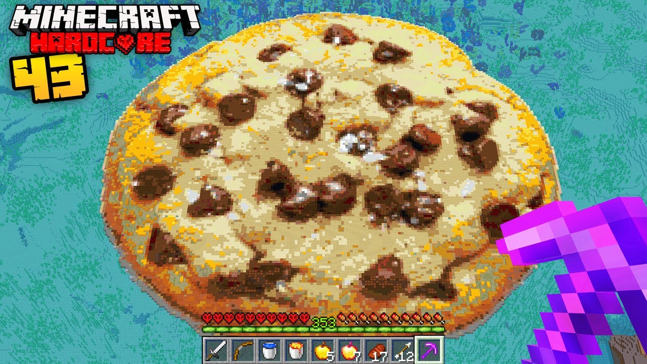 I Built The World S Largest Cookie In Minecraft Hardcore Minecraft Videos