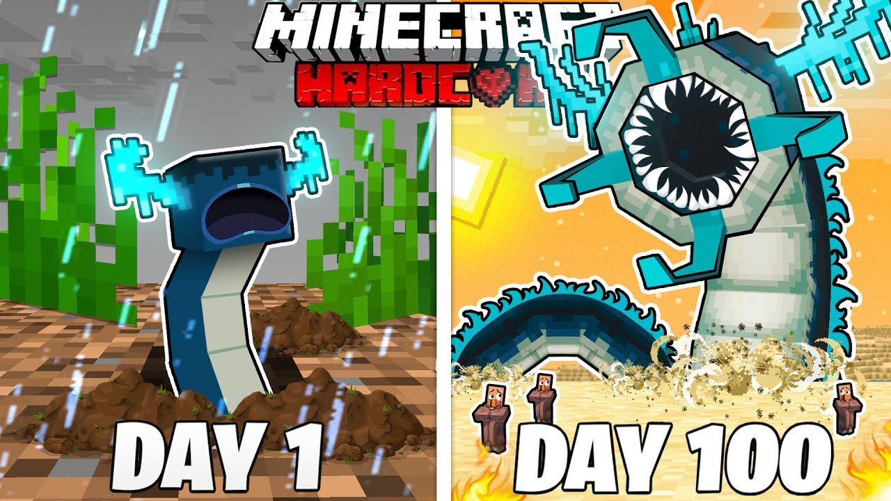 I Survived Days As A Warden Worm In Hardcore Minecraft Minecraft