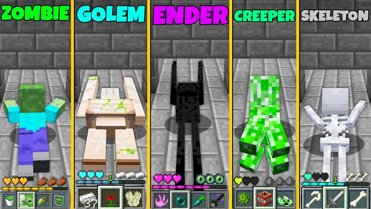 All Prisoner Mobs Escaped From Prison Enderman Zombie Golem Creeper