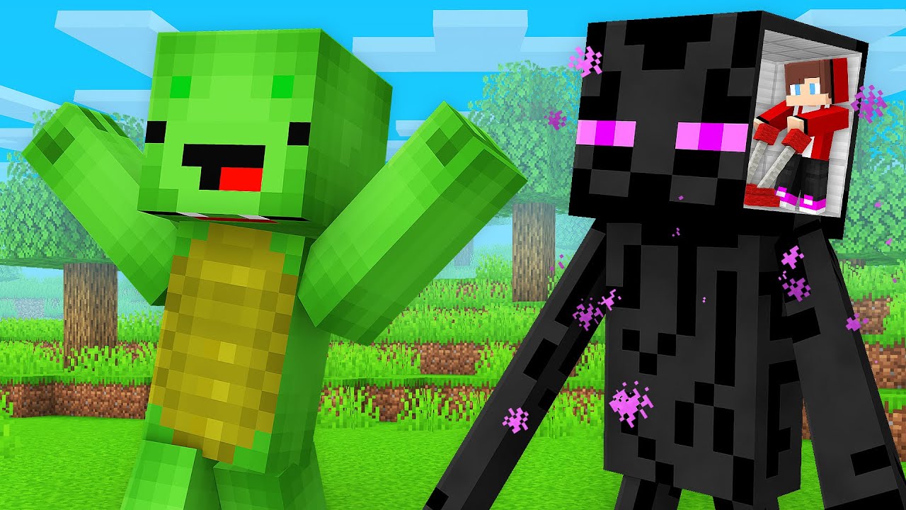 Jj Control Enderman To Prank Mikey In Minecraft Maizen Minecraft Videos