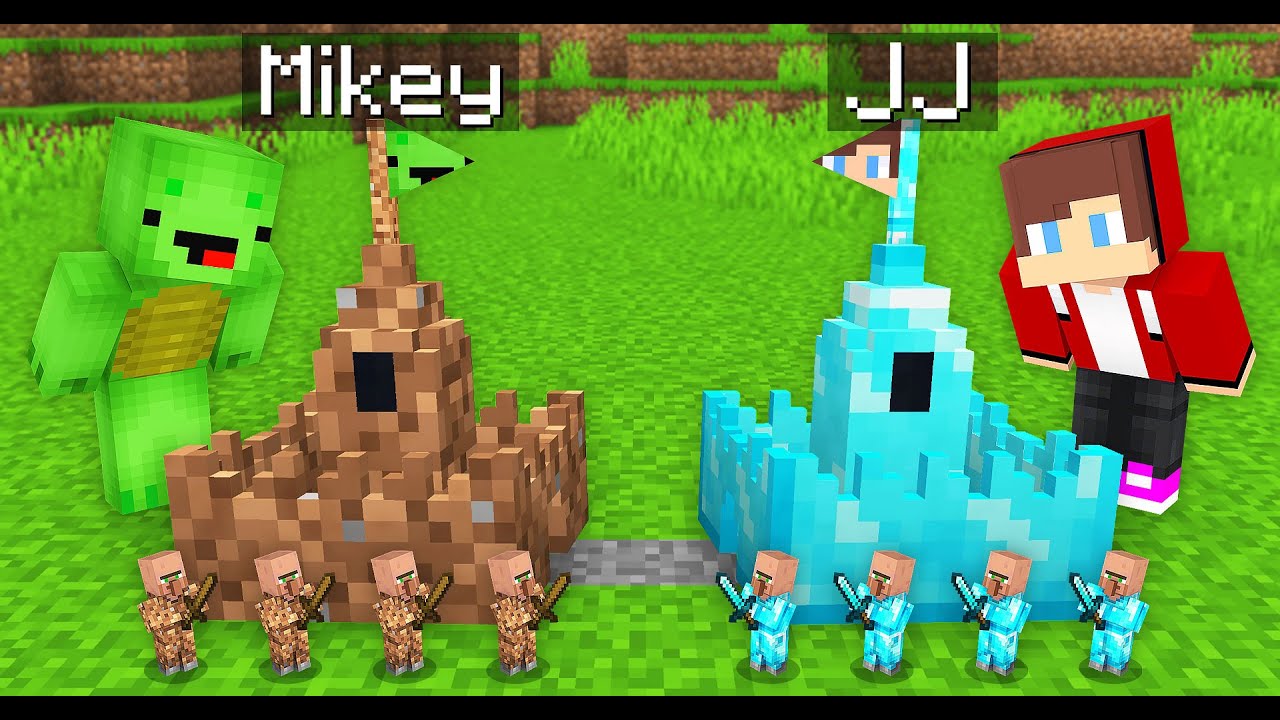 Mikey Vs Jj Tiny Castle Survival Battle In Minecraft Maizen