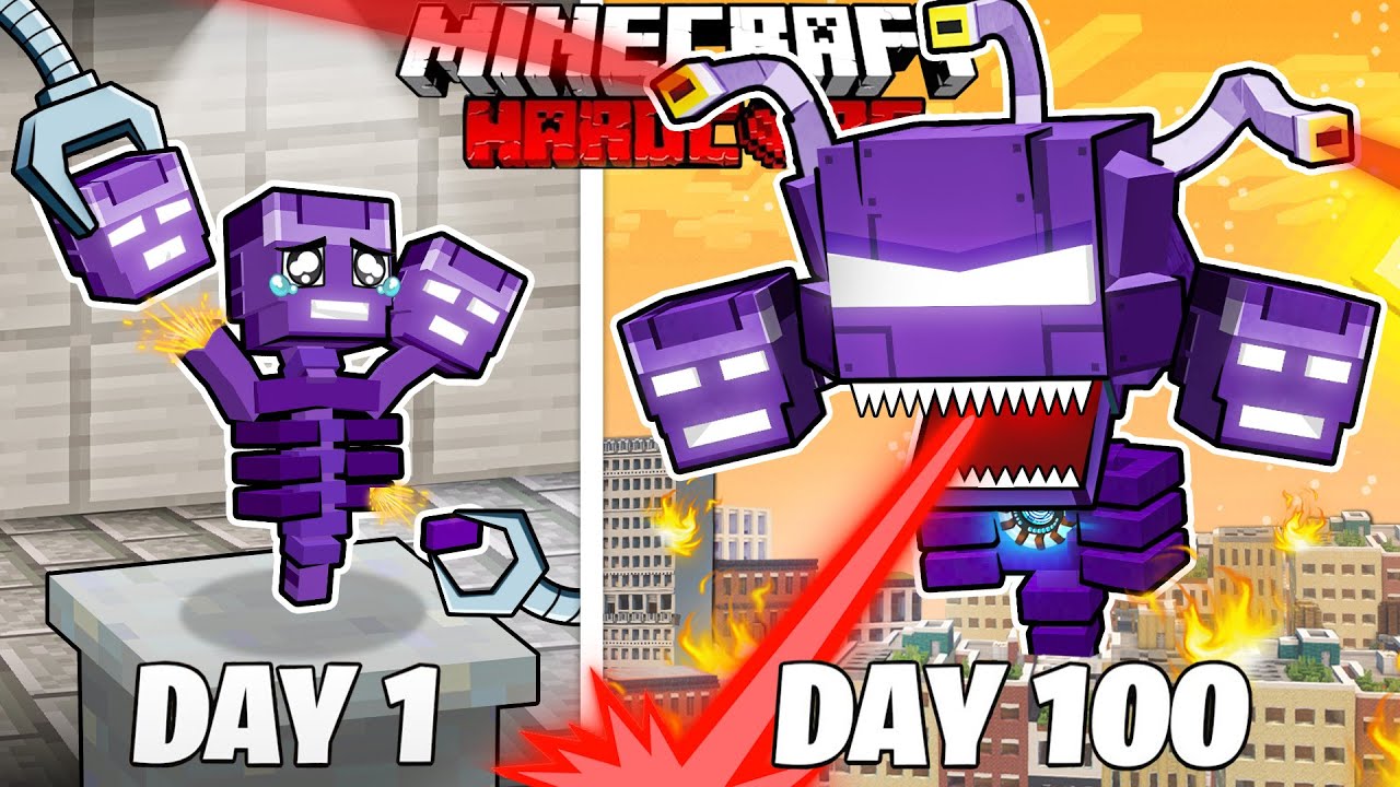 I Survived Days As A Mecha Wither In Hardcore Minecraft Minecraft