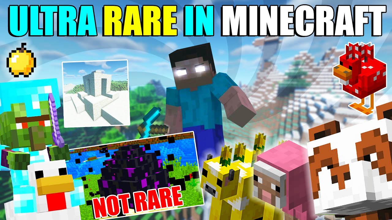 10 Rarest/Hardest things to get in Minecraft Minecraft videos