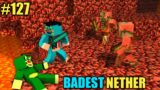 #127 | Minecraft | Badest Nether Survival With Oggy And Jack | Minecraft Pe | In Hindi |