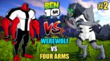 #2 | Minecraft | Ben10 | Four Arms Vs Werewolf Fight | With Oggy And Jack | Minecraft Pe | In Hindi