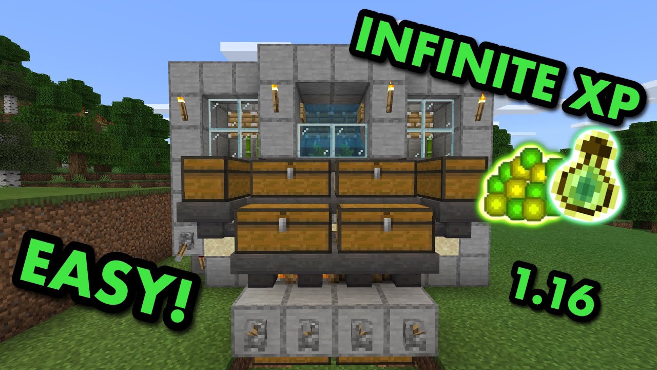 AUTOMATIC 1.16 XP FARM TUTORIAL in Minecraft Bedrock (MCPE/Xbox/PS4 ...