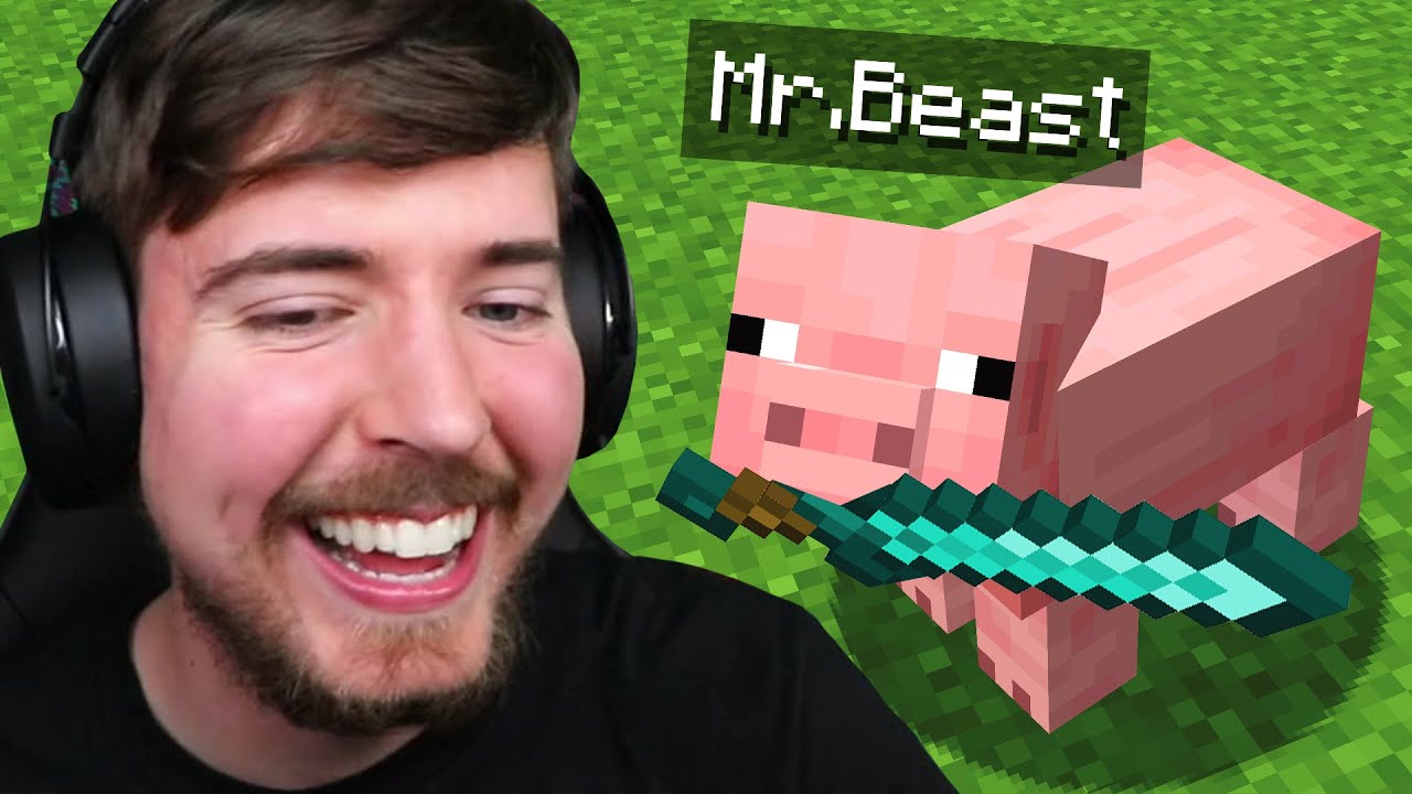 Beating Minecraft As a Pig! - Minecraft videos