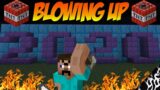 Blowing up 2020 in Minecraft