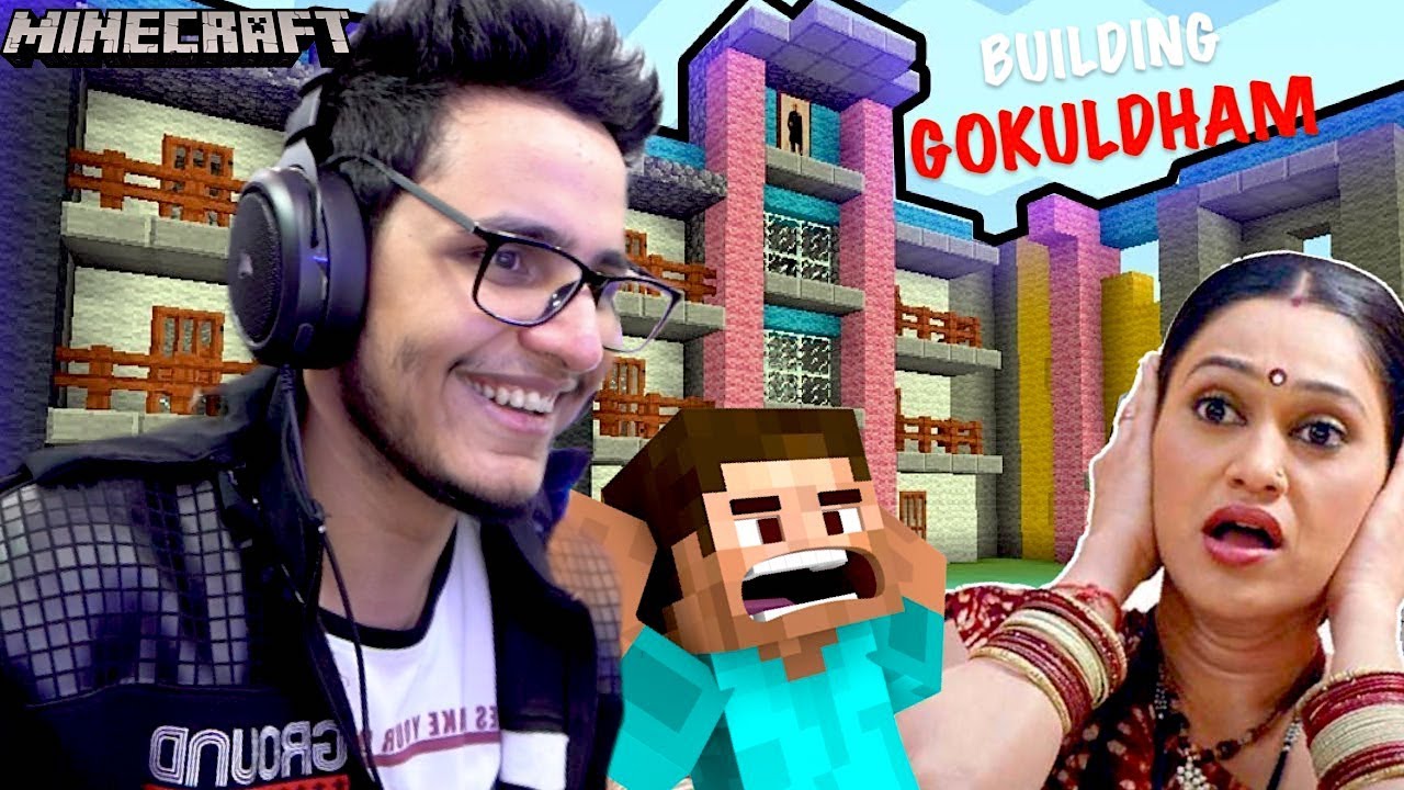 Building Gokuldham Society in Minecraft (Gokuldham SMP) - Minecraft videos