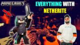 COVERING MYSELF WITH NETHERITE IN MINECRAFT SURVIVAL || BB IS LIVE
